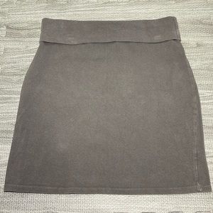New York & Company Solid Grey Skirt, Roll Down Waist - Size XS